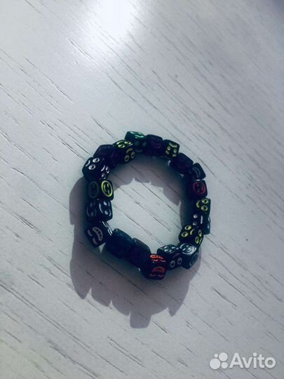 Браслет, и кольцо. Набор, из бисера