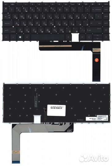 Клавиатура HP EliteBook x360 1040 G7 G8 черная