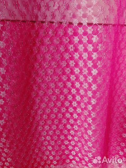 Отрезы тканей гипюр, шёлк