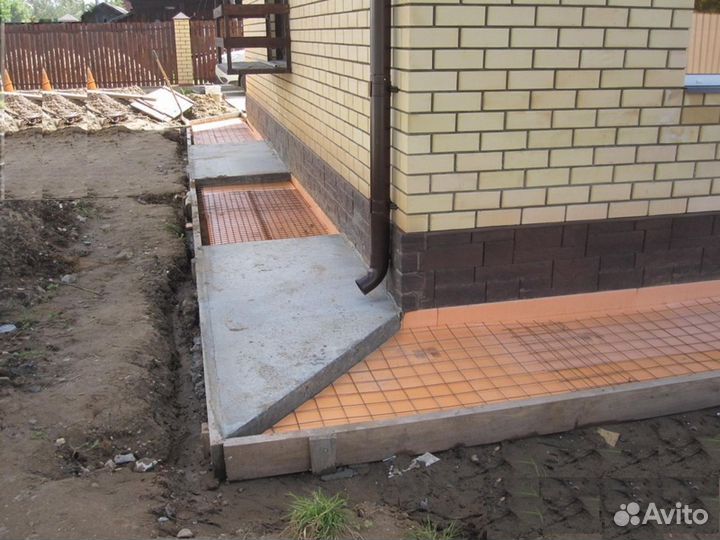Отмостки, фундаменты