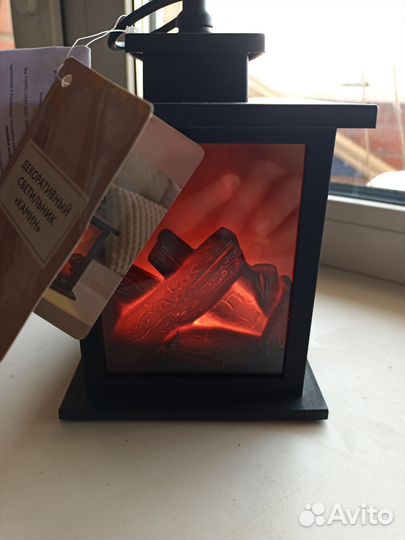 Светильник декоративный камин