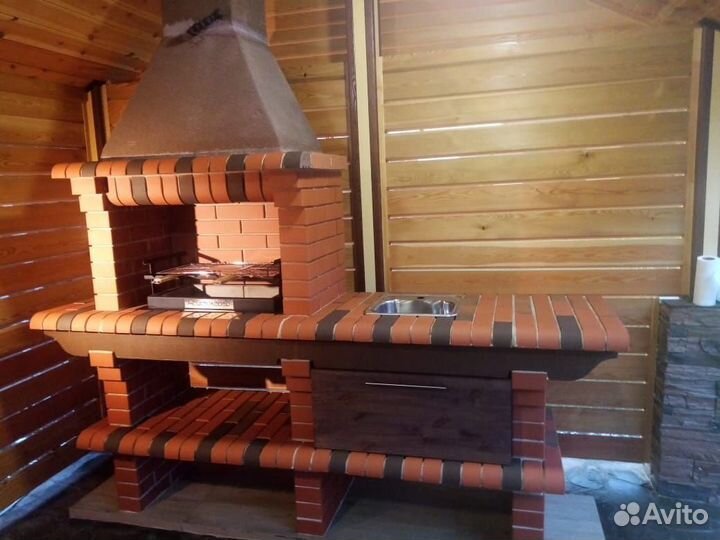 Печи барбекю из кирпича / Барбекю комплексы