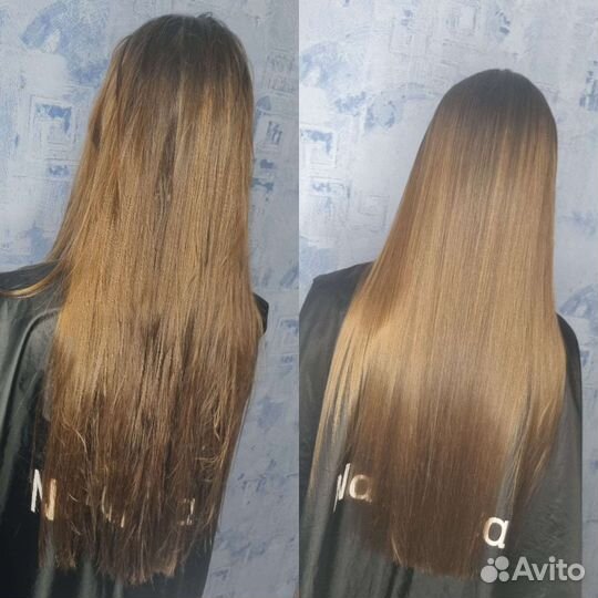 Кератиновое выпрямление волос