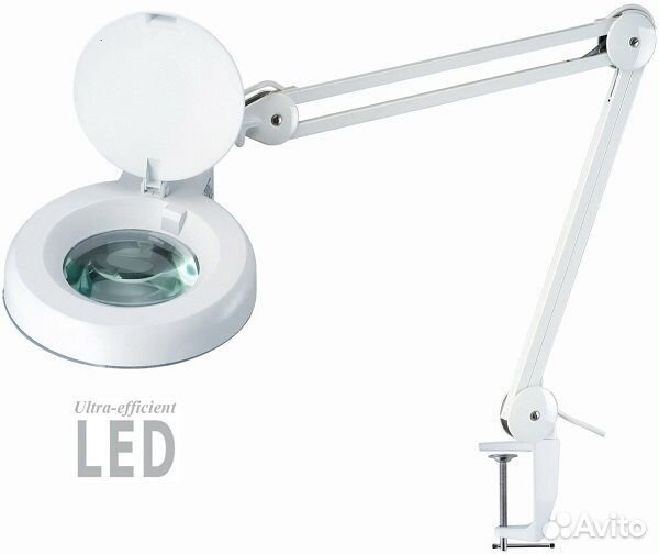 Светодиодная Лампа-лу х5 на струбцине (настольная)