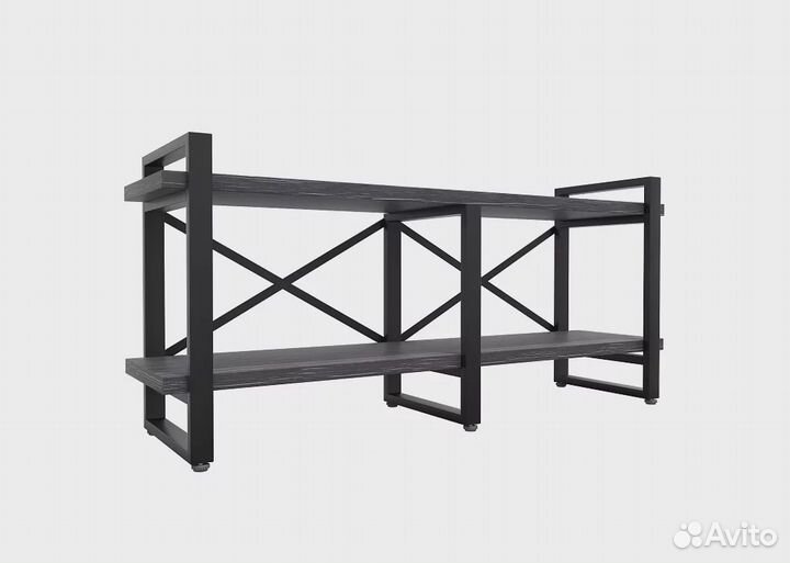 Тумба под тв Айсберг Лофт 120 черный/северное дере