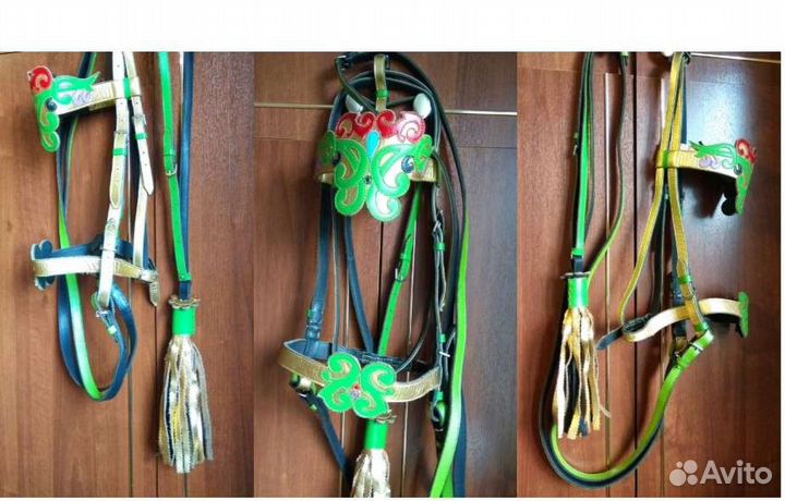 Конное- уздечки, вальтрапы, железо, попоны