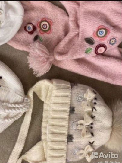 Комплект шапка, шарф, зимняя шапка с натур.мехом