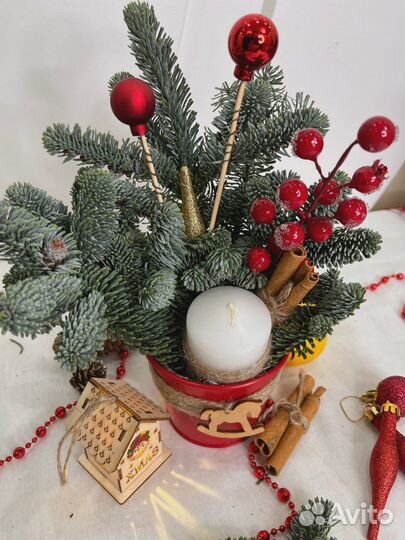 Новогодняя композиция на стол