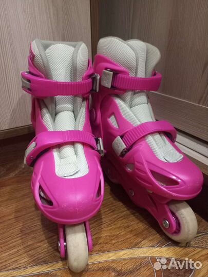 Роликовые коньки детские раздвижные, размер 32-35
