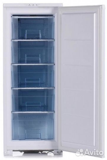 Морозильная камера Бирюса. 122 см Новая. Серебро