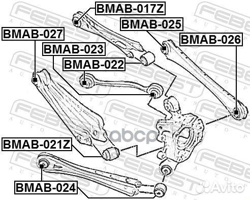 Сайлентблок задней цапфы febest bmab-021Z bmab