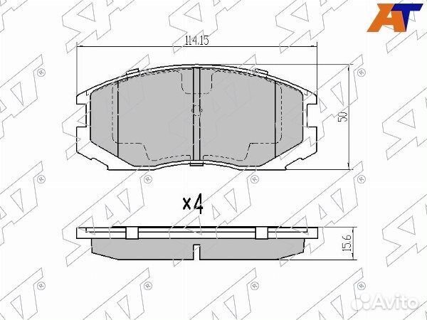 Колодки тормозные Передние mitsubishi lancer