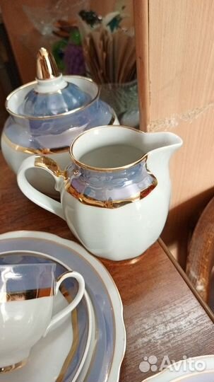 Чайно кофейный сервиз,Морской бриз, Дулево