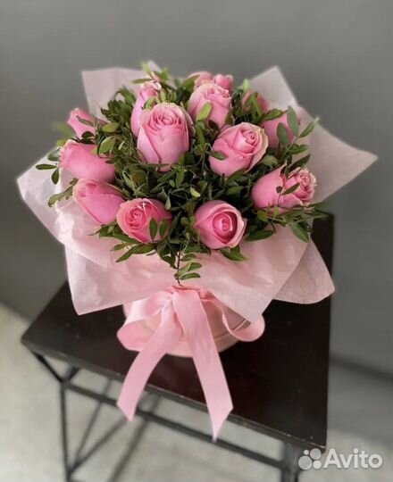 15 роз в коробке. Доставка Калининград