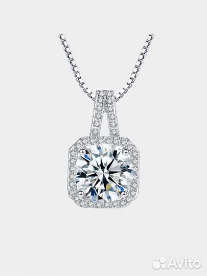 Подвеска с бриллиантом 1 ct