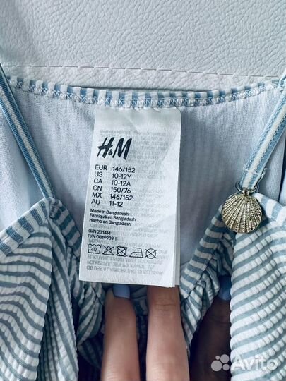 Cлитный купальник на девочку H&M 146 152 11-12