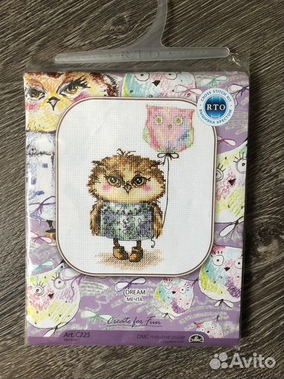 Набор для вышивания RTO Совенок с шариком