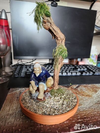 Старик рыбак статуэтка