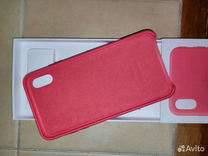 Оригинальный кожаный чехол iPhone XS max