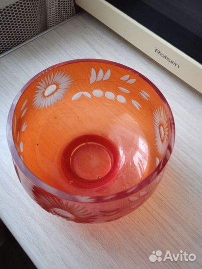 Ваза цветное стекло СССР