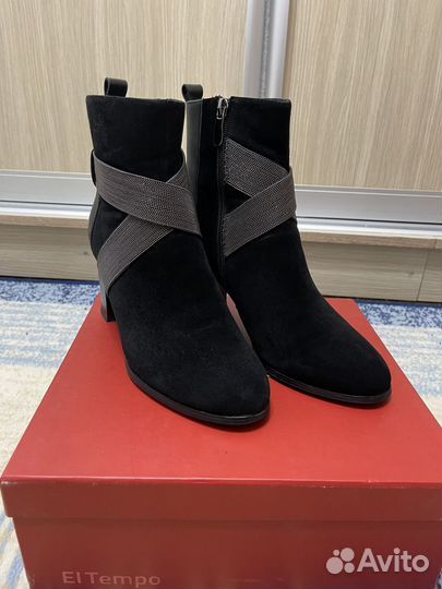 Ботильоны женские 38 размер натуральная замша