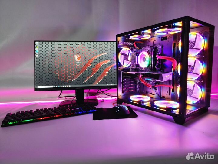 Игровой пк inтеl I5-12400F+RTX 3070 asus+HyperX16G