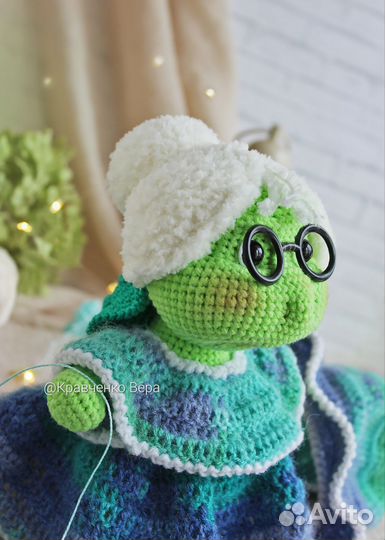 Вязаная игрушка бабушка черепашка Тортилла