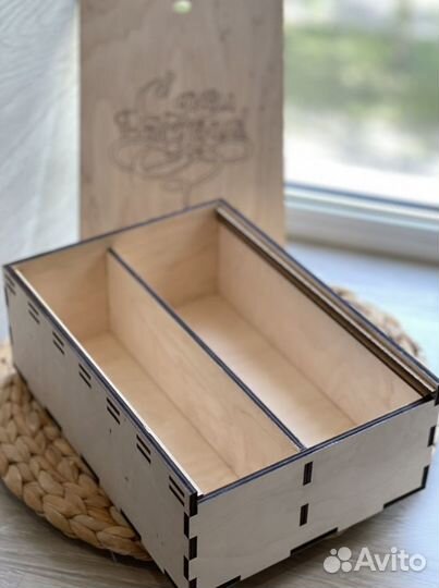 Деревянный ящик кашпо корзинка