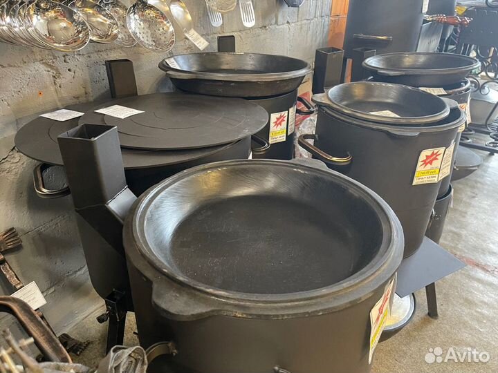 Крышка сковородка на казан 8 л чугунная