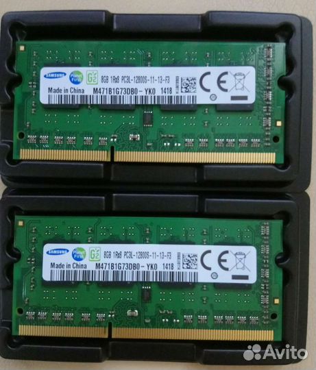 Оперативная память ddr3l 16gb (2x8) 1,35v Samsung