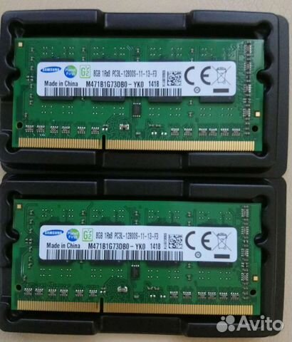 Оперативная память ddr3l 16gb (2x8) 1,35v Samsung