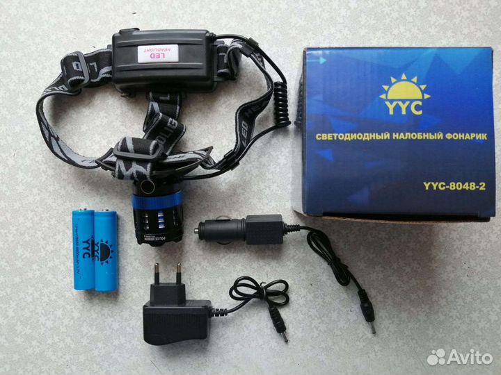 Налобный фонарь двухцветный YYC-8048-2