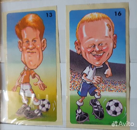 Наклейки от жвачек 90 х. Футбол