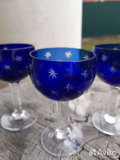 Рюмки цветное стекло/винтаж