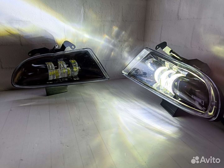 Светодиодные противотуманные фары на Accent 5 линз