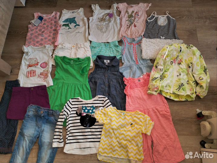 Пакетом на девочку р 98-104 3-4 года 18 вещей