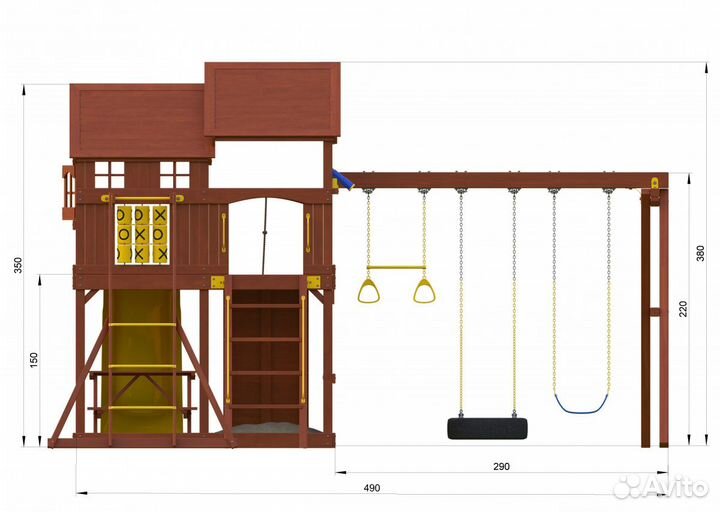 Детская площадка New Sunrise + Рукоход