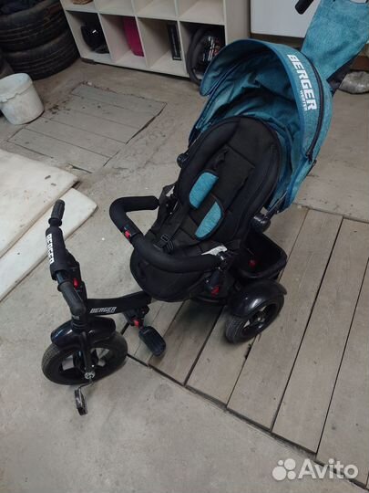 Детский велосипед трехколесный с ручкой