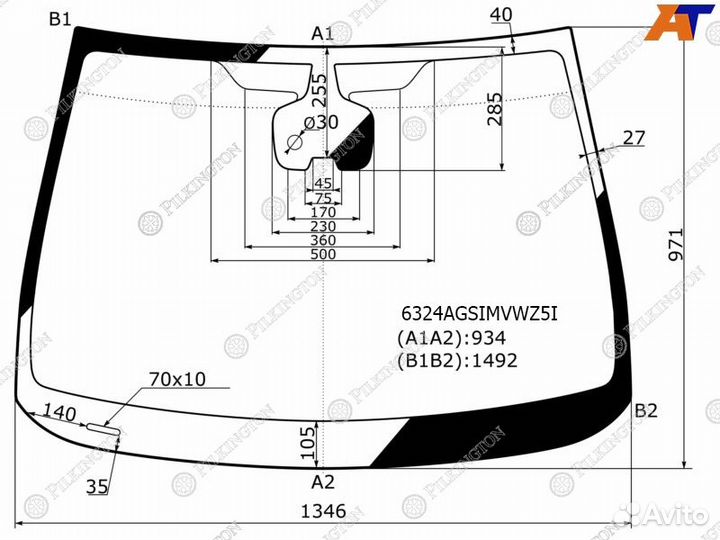 Ветровые стекла opel astra J 4LIM 5T,5KOM, шт 12/01-15/12 pilkington 6324agsimvwz5I