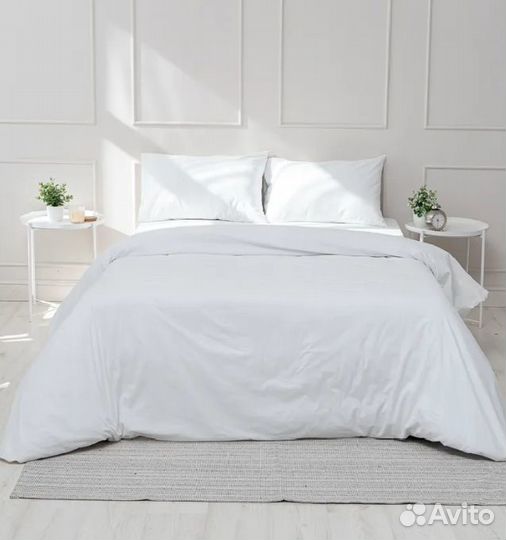 Комплект белый пододеяльник+2наволочки yerrna IKEA