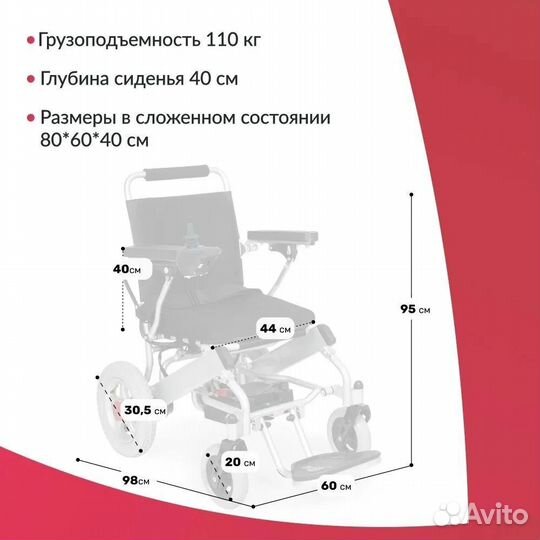 Коляска инвалидная электрическая Армед jrwd602