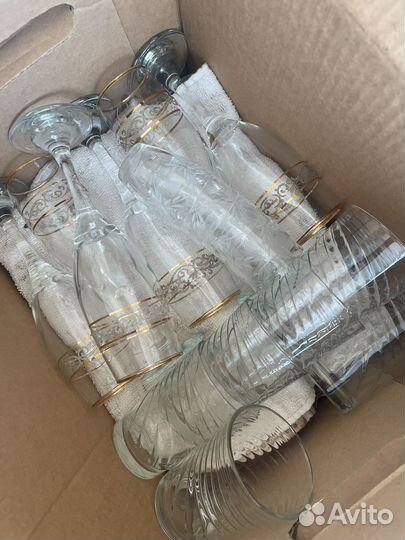 Хрустальные фужеры и рюмки