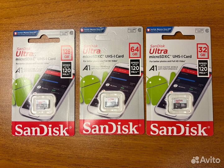 Карта памяти micro sd 32 64 128 256 GB sandisk