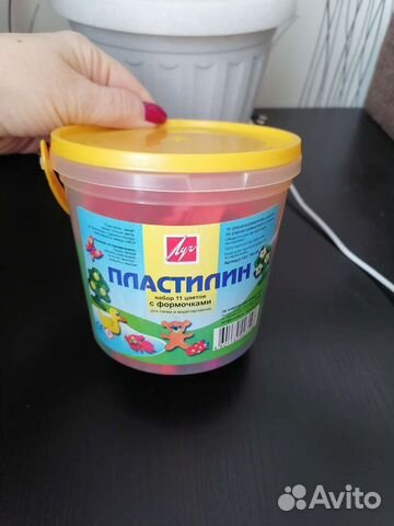 Пластилин 11 цветов + формочки