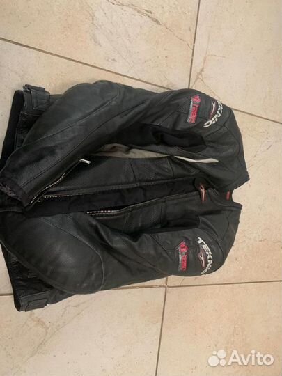 Мотокуртка кожаная мужская