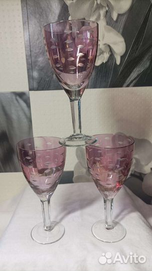 Бокалы зёрна марганцевое стекло