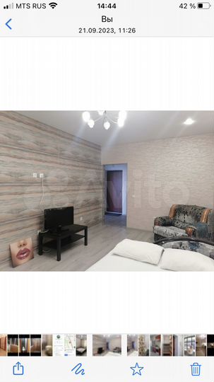 1-к. квартира, 38 м², 2 кровати