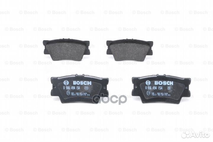 Колодки тормозные дисковые зад 0986494154 Bosch