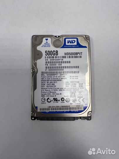 Жесткий диск HDD WD Scorpio Blue 500Gb #2