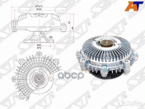Вискомуфта toyota dyna/toyoace #B 88- ST-16210